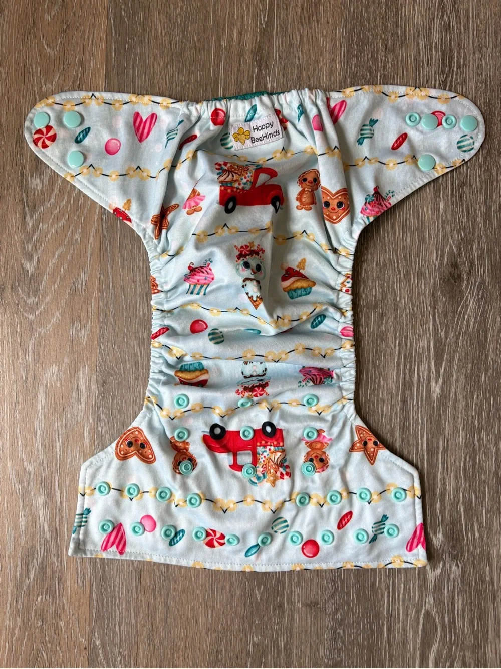 Cloth Diaper - Pastel Blue Winter Candy Print